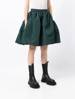 Alexander McQueen gathered-detail flared skirt