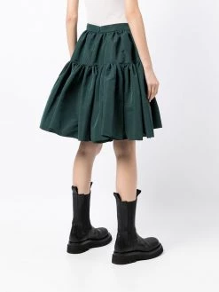 Alexander McQueen gathered-detail flared skirt