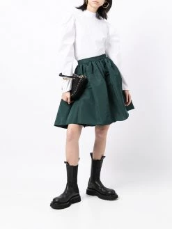 Alexander McQueen gathered-detail flared skirt