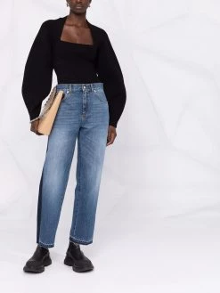 Alexander McQueen high-rise straight-leg jeans