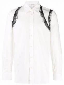 Alexander McQueen abstract-print long-sleeve shirt
