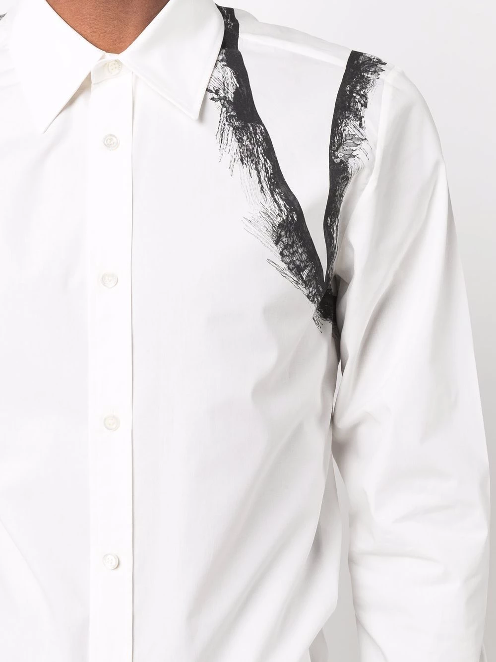 Top 10 😀 Alexander McQueen Abstract print long sleeve 👚 shirt 💯 5 Alexander McQueen abstract-print long-sleeve shirt