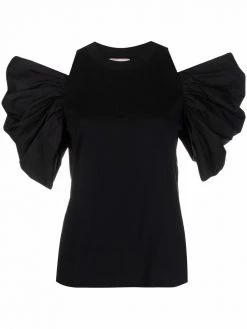 Alexander McQueen puff-sleeve cut-out blouse
