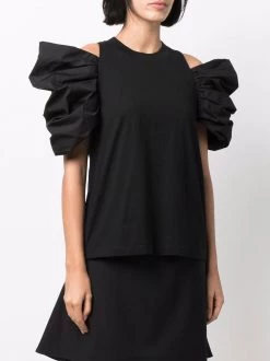 Alexander McQueen puff-sleeve cut-out blouse