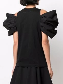 Alexander McQueen puff-sleeve cut-out blouse