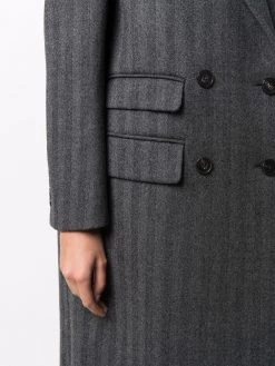 Buy ๐ Alexander McQueen Vertical striped double breasted ๐งฅ coat ๐ 11 Alexander McQueen vertical-striped double-breasted coat