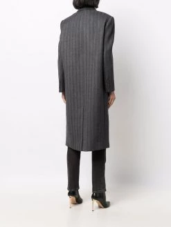 Buy ๐ Alexander McQueen Vertical striped double breasted ๐งฅ coat ๐ 10 Alexander McQueen vertical-striped double-breasted coat