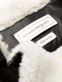 Hot Sale ✨ Alexander McQueen Shearling panelled biker jacket ⌛ 12 Alexander McQueen shearling-panelled biker jacket