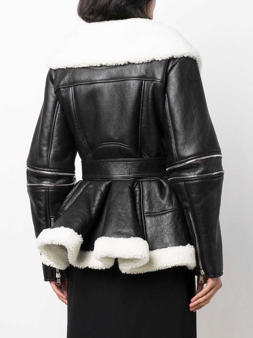 Hot Sale ✨ Alexander McQueen Shearling panelled biker jacket ⌛ 4 Alexander McQueen shearling-panelled biker jacket