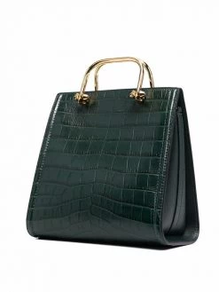 Alexander McQueen crocodile-effect leather tote