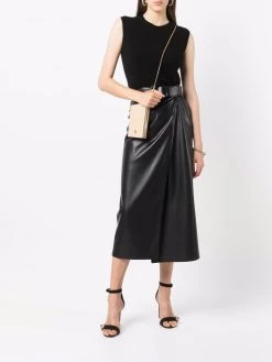 Alexander McQueen crocodile-effect chain-strap crossbody bag