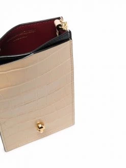 Alexander McQueen crocodile-effect chain-strap crossbody bag