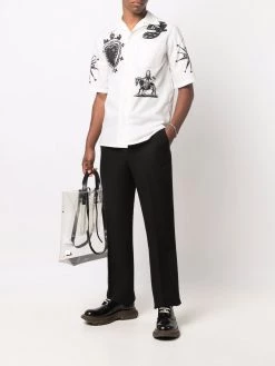 Alexander McQueen illustration-style print shirt