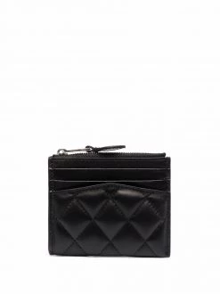 Alexander McQueen quilted-finish leather purse