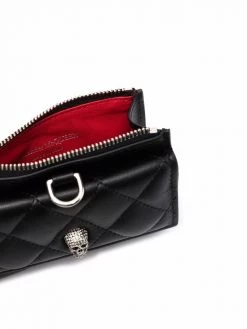 Alexander McQueen quilted-finish leather purse