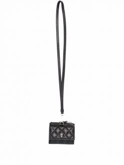 Alexander McQueen quilted-finish leather purse