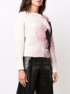 Cheapest ๐ Alexander McQueen Boat neck abstract printed jumper โ๏ธ 7 Alexander McQueen boat neck abstract-printed jumper
