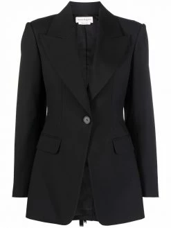 Alexander McQueen lace-up single-breasted blazer