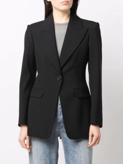 Alexander McQueen lace-up single-breasted blazer