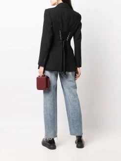 Alexander McQueen lace-up single-breasted blazer