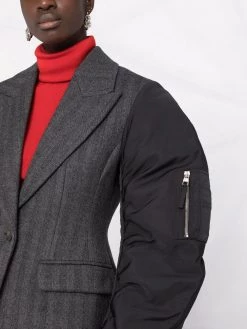 Alexander McQueen puff-sleeve single-breasted blazer