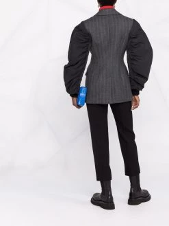 Alexander McQueen puff-sleeve single-breasted blazer