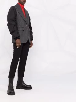 Alexander McQueen puff-sleeve single-breasted blazer