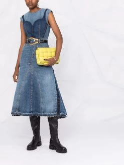 Alexander McQueen pieced and reconstructed midi dress