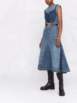 Alexander McQueen pieced and reconstructed midi dress