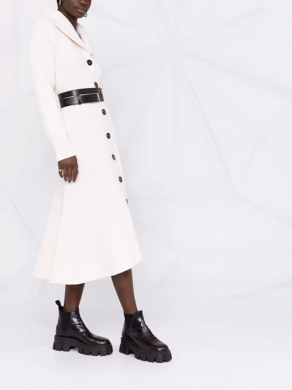 New ๐ Alexander McQueen Ribbed knit flared ๐ dress ๐ 4 Alexander McQueen ribbed knit flared dress