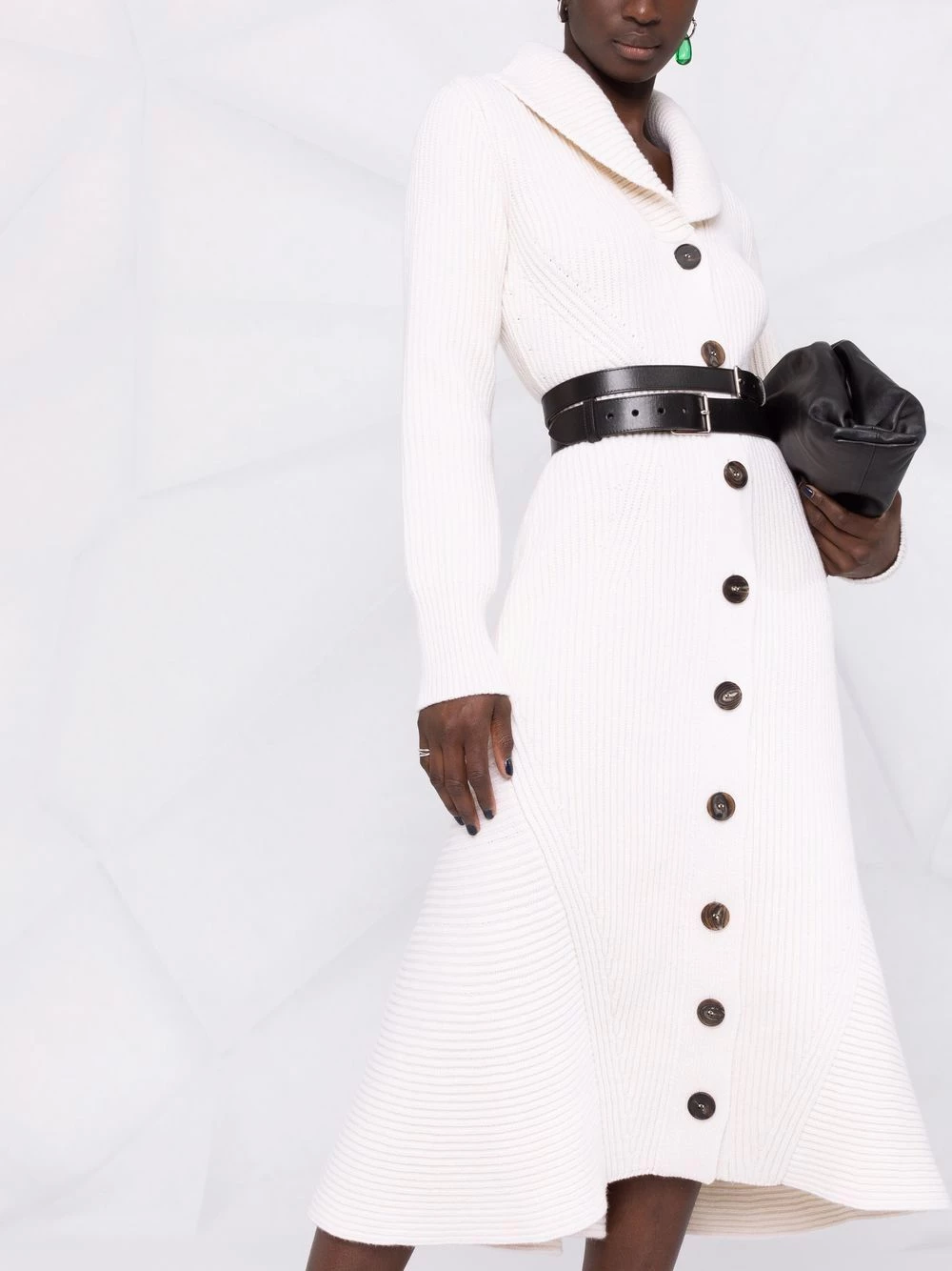 New ๐ Alexander McQueen Ribbed knit flared ๐ dress ๐ 5 Alexander McQueen ribbed knit flared dress