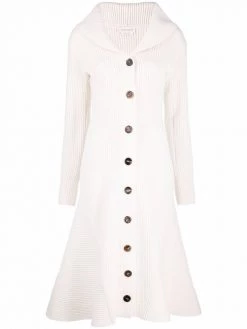 Alexander McQueen ribbed knit flared dress