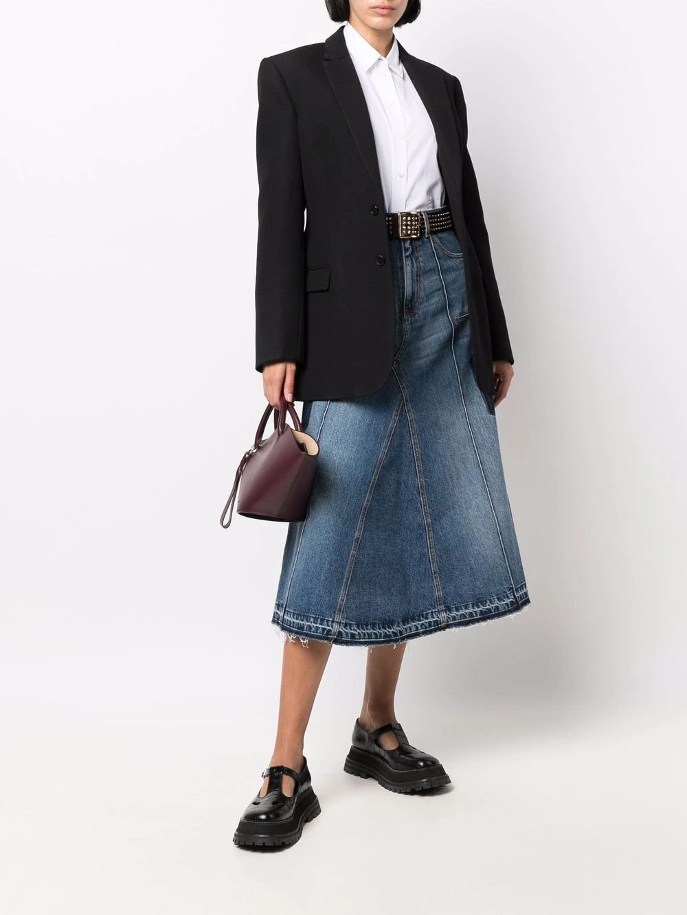 Hot Sale ๐ฅฐ Alexander McQueen Flared denim midi ๐ skirt ๐ 2 Alexander McQueen flared denim midi skirt