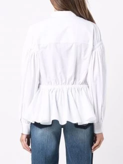 Alexander McQueen ruched collarless shirt