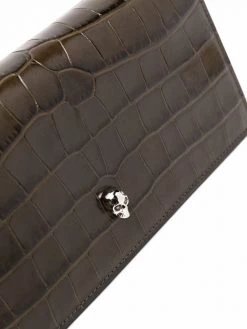 Alexander McQueen crocodile-effect leather crossbody bag