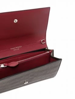 Alexander McQueen crocodile-effect leather crossbody bag