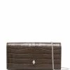 Alexander McQueen crocodile-effect leather crossbody bag