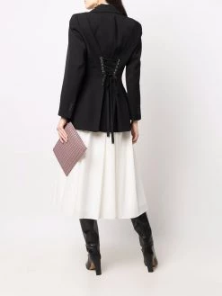 Alexander McQueen rear-tie single-breasted blazer