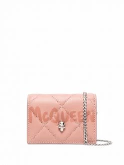 Alexander McQueen skull-logo print leather wallet