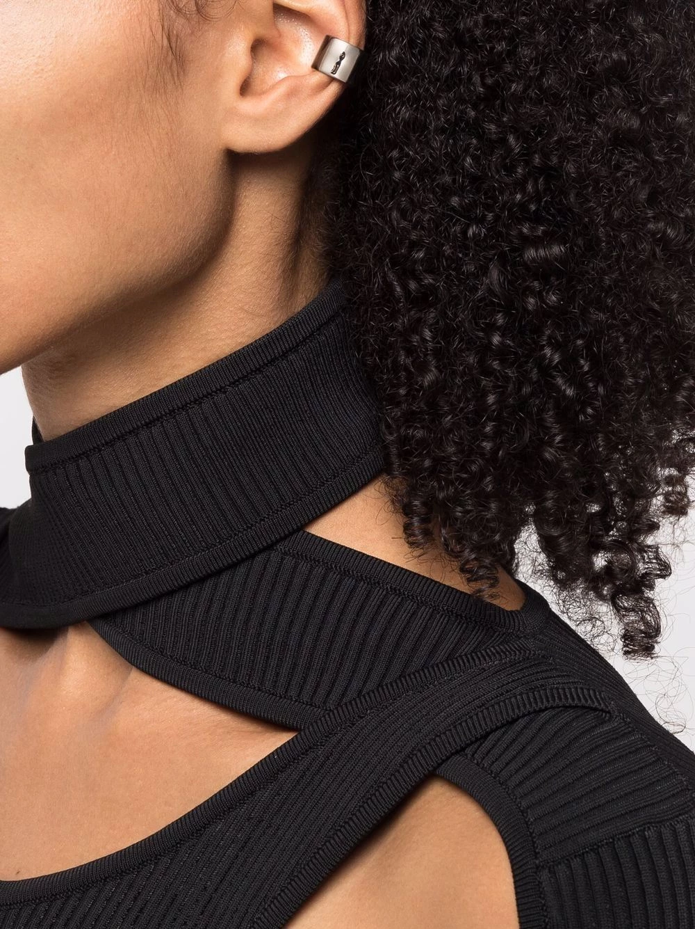 Promo 😀 Alexander McQueen Logo engraved ear cuff ✔️ 2 Alexander McQueen logo-engraved ear cuff