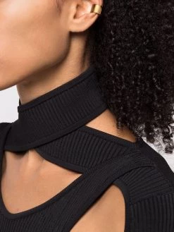 Alexander McQueen engraved-logo ear cuff