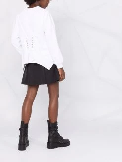 Alexander McQueen corset-back logo sweatshirt