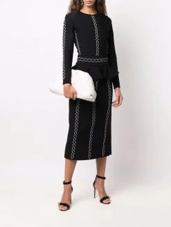 Alexander McQueen knitted embroidered blouse