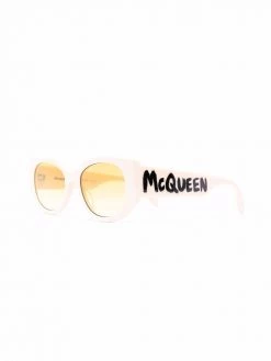 Alexander McQueen logo-print arm sunglasses