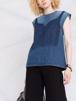 Alexander McQueen sleeveless denim top