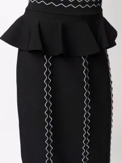 Alexander McQueen knitted embrodiered skirt