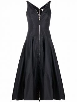 Alexander McQueen zip-up sleeveless flared dress