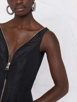 Alexander McQueen zip-up sleeveless flared dress