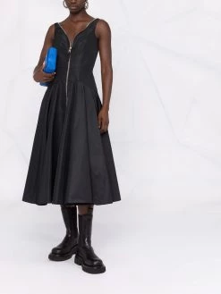 Alexander McQueen zip-up sleeveless flared dress