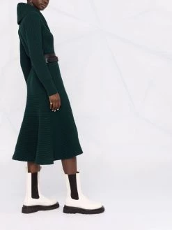 Alexander McQueen ribbed knit midi dress